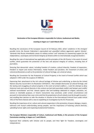 Titel Declaration of the European Ministers 
