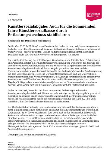 Künstlersozialabgabe