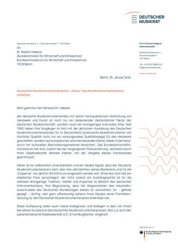 Abbildung: 1. Seite des offenen Briefs