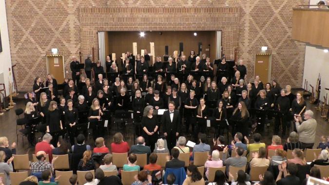 flautississimo und das Berliner Blockflöten Orchester im Nürnberger Heilig-Geist-Saal.