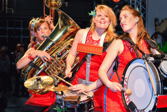 Die Frauenband Venusbrass auf dem Dixieland Festival Dresden