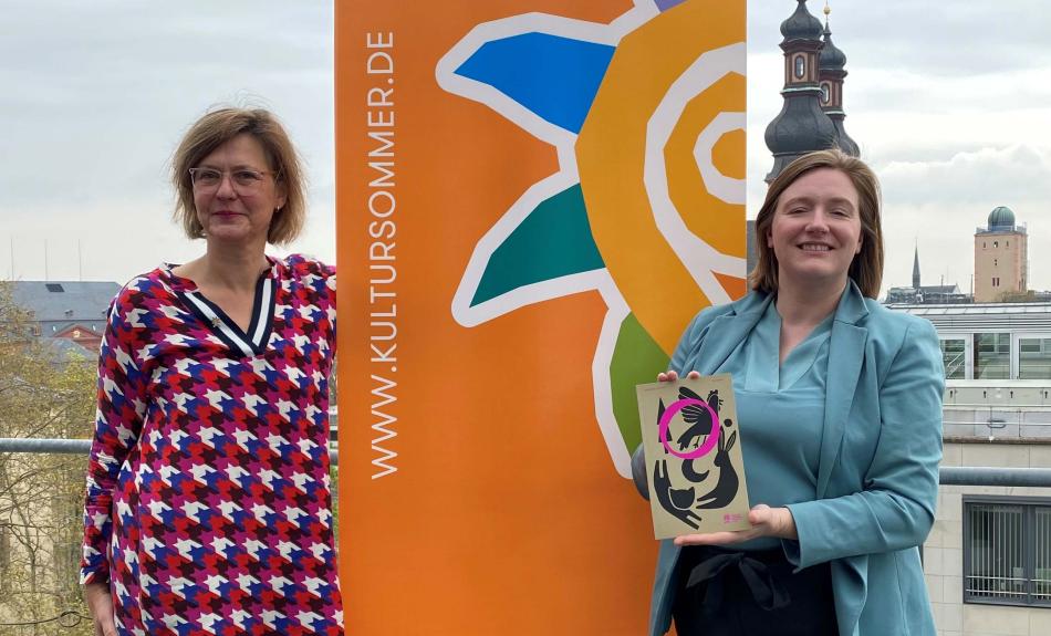Teneka Beckers, Gesamtleitung Kultursommer und Kulturministerin Katharina Binz