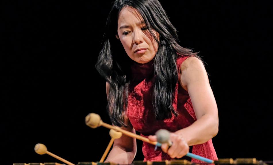 Abbildung: Taiko Saito am Vibraphon