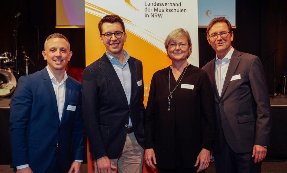 (v. l. n. r.) Peter Nagy, Raphael Amend, Ruth Braun-Sauerwein und Holger Müller