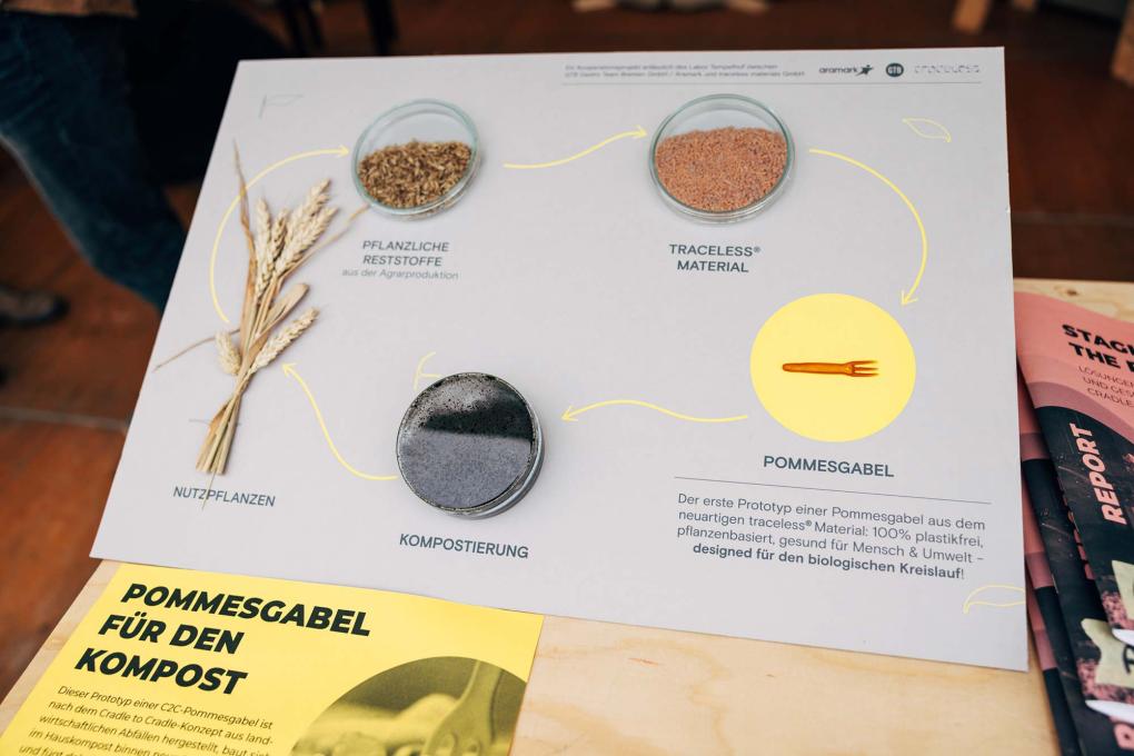 Kompostierbare Pommesgabel