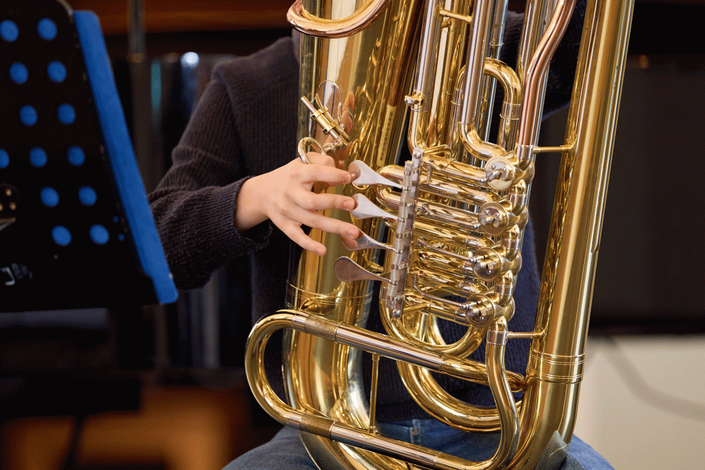 Tubist beim Bundeswettbewerb Jugend musiziert 2024