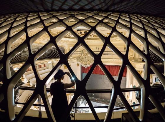 Blick von der Nachhallgalerie in den Zuschauerraum der Staatsoper Unter den Linden.