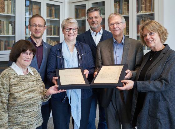 Übergabe der Hummel-Autographen an die Klassik Stiftung Weimar