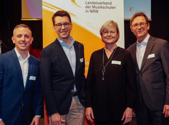 (v. l. n. r.) Peter Nagy, Raphael Amend, Ruth Braun-Sauerwein und Holger Müller